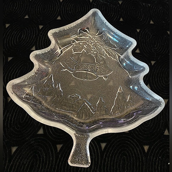 🎅🏻🛍️NEW Vintage Glass Christmas Dish - Picture 3 of 9
